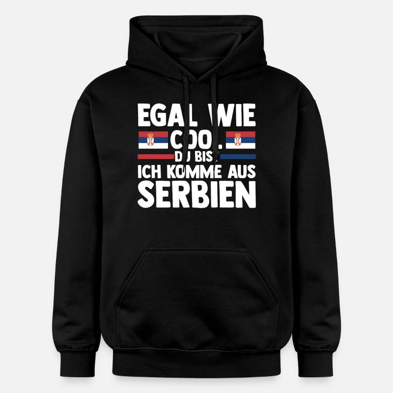 Serbe Serbe Serbie - Sweat à capuche Softstyle® Gildan Unisexe - noir