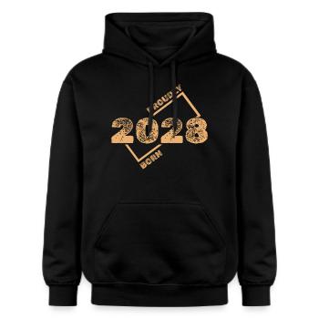 2028 2028 - Gildan Unisex Softstyle® Midweight Hoodie - Schwarz - Vorne - Marisol (170cm) & Nik (191cm)