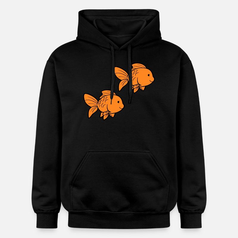 Poisson Poisson Rouge - Sweat à capuche Softstyle® Gildan Unisexe - noir