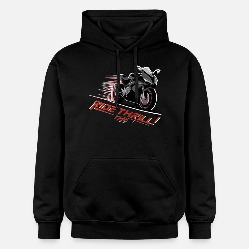 SURFEZ SUR LE FRISSON - Sweat à capuche Softstyle® Gildan Unisexe - noir