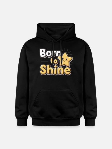 Né pour briller – Strahlender Stern - Sweat à capuche Softstyle® Gildan Unisexe - noir