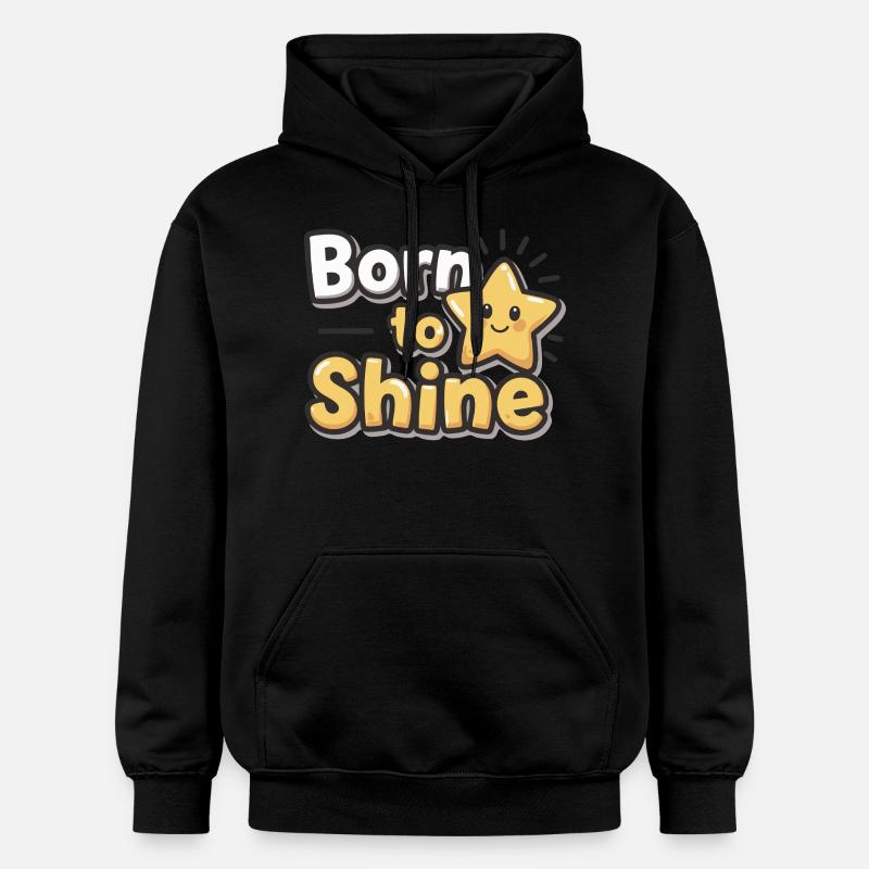 Né pour briller – Strahlender Stern - Sweat à capuche Softstyle® Gildan Unisexe - noir