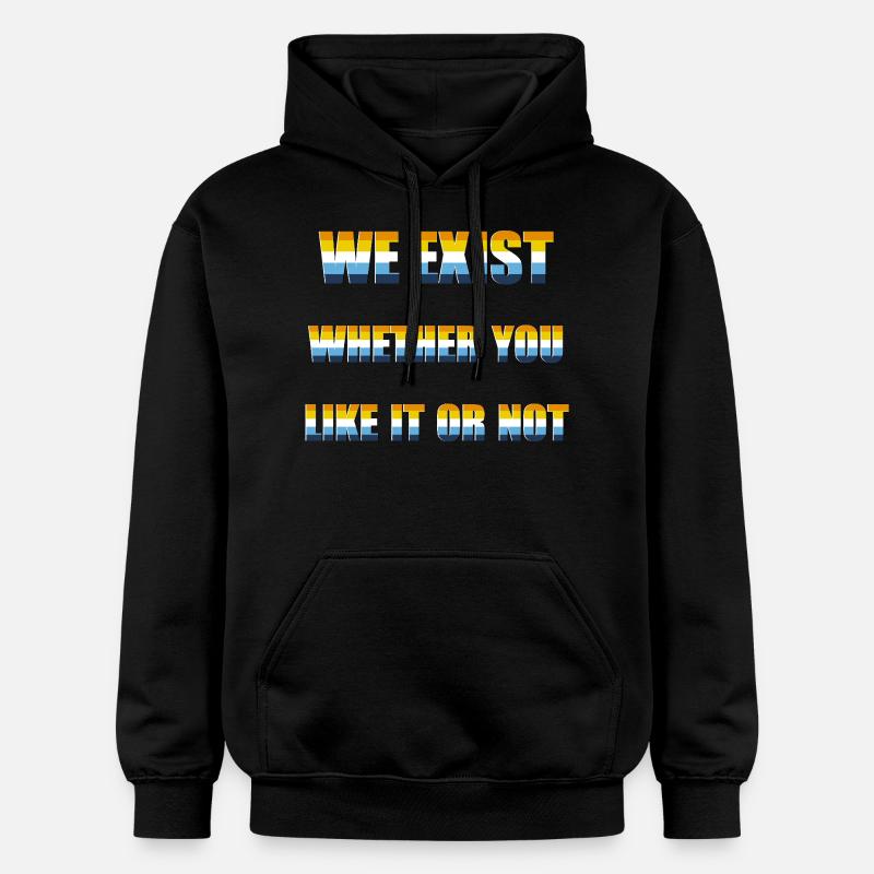 Nous existons - AroAce Flag - Sweat à capuche Softstyle® Gildan Unisexe - noir