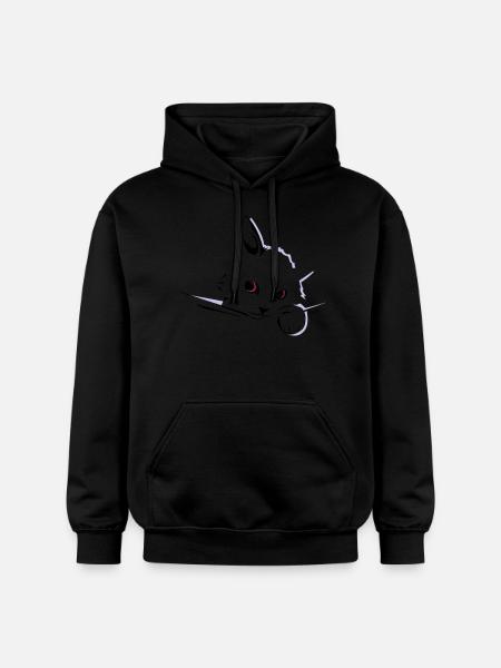 chat cat - Sweat à capuche Softstyle® Gildan Unisexe - noir