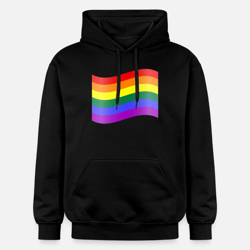 Drapeau arc-en-ciel - Sweat à capuche Softstyle® Gildan Unisexe - noir
