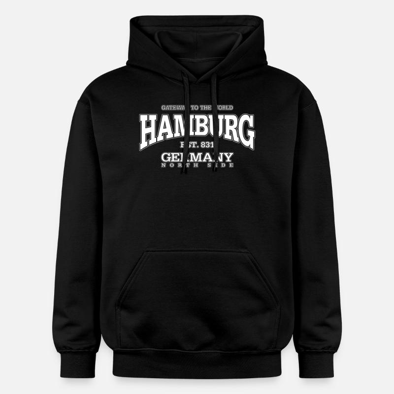 Hambourg (blanc) - Sweat à capuche Softstyle® Gildan Unisexe - noir