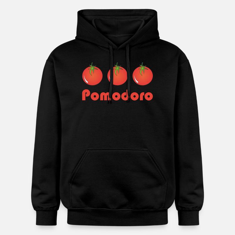 Pomodoro et trois tomates - Sweat à capuche Softstyle® Gildan Unisexe - noir