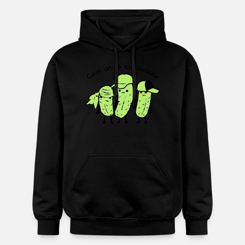 cool as a cucumber - Gildan Unisex Softstyle® Midweight Hoodie - black