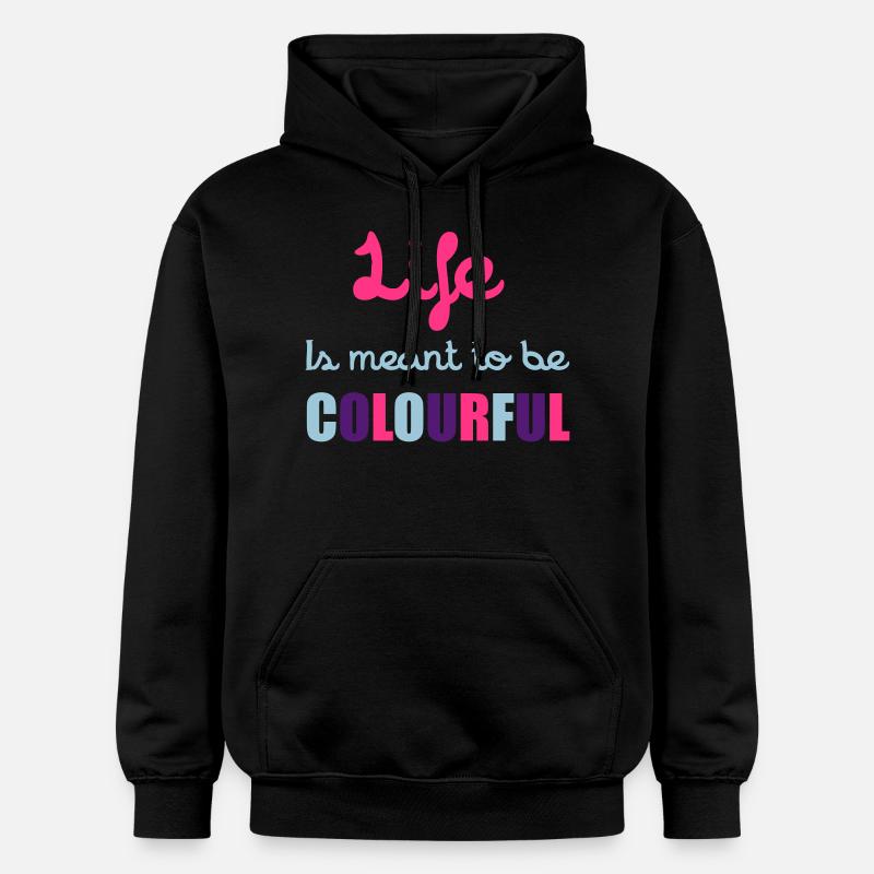 Life Is Colourful - Sweat à capuche Softstyle® Gildan Unisexe - noir