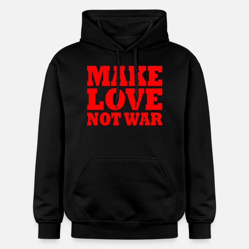 Make love not war - Sweat à capuche Softstyle® Gildan Unisexe - noir