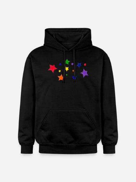 Stars and bubbles - Gildan Unisex Softstyle® Midweight Hoodie - black