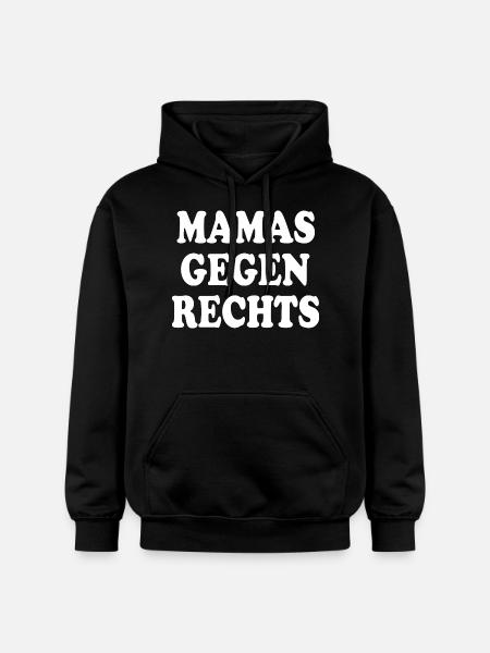 Mamas gegen rechts - Gildan Unisex Softstyle® Midweight Hoodie - Schwarz