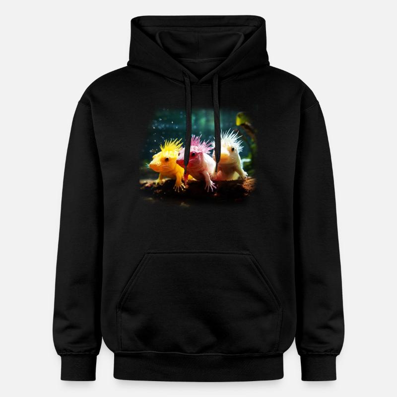 axolotl - Sweat à capuche Softstyle® Gildan Unisexe - noir