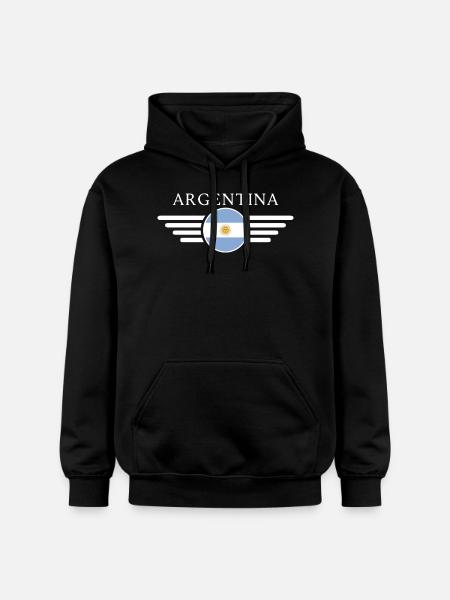 Argentina Style Design T-Shirt - Gildan Unisex Softstyle® Midweight Hoodie - black