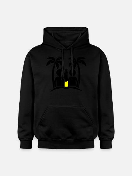 Island Beach Party Drinking - Gildan Unisex Softstyle® Midweight Hoodie - black
