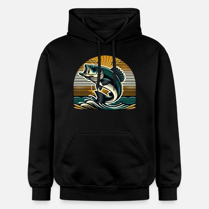 Poisson bar - Sweat à capuche Softstyle® Gildan Unisexe - noir