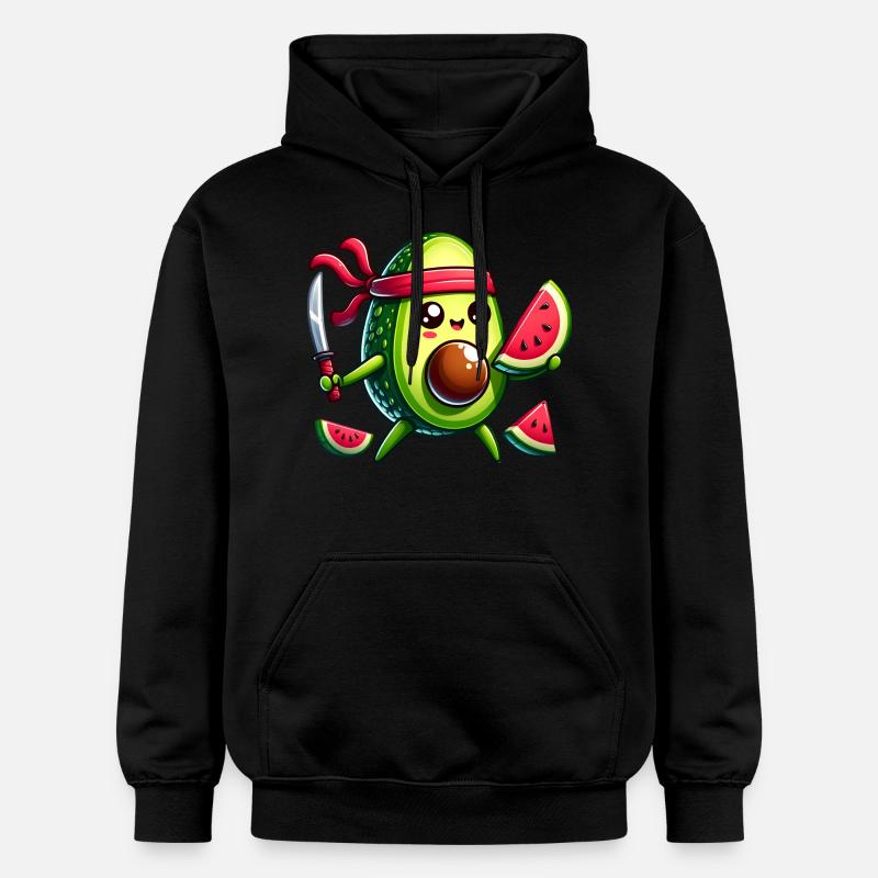 Avocat Ninja - Sweat à capuche Softstyle® Gildan Unisexe - noir