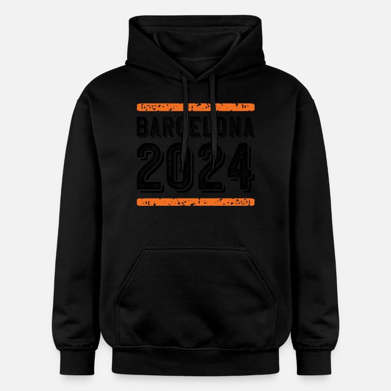 Barcelone Millésime 2024 - Sweat à capuche Softstyle® Gildan Unisexe - noir