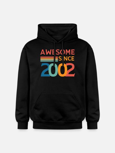 Awesome since 2002 - Gildan Unisex Softstyle® Midweight Hoodie - black