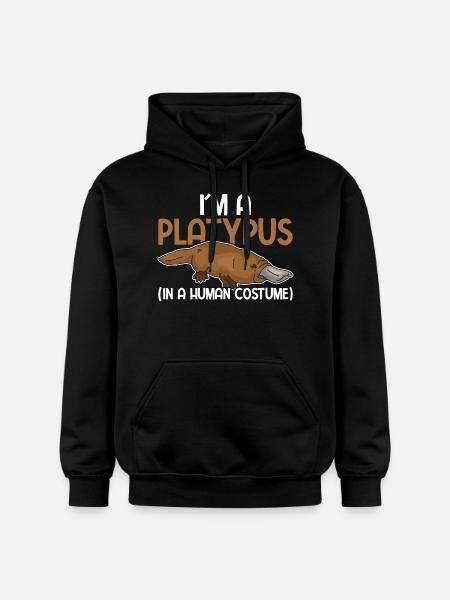 Platypus Cute Platypus - Gildan Unisex Softstyle® Midweight Hoodie - black