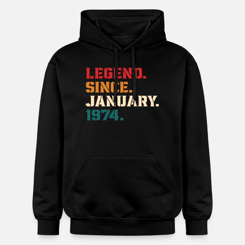 Legend Since January 1974 - Sweat à capuche Softstyle® Gildan Unisexe - noir