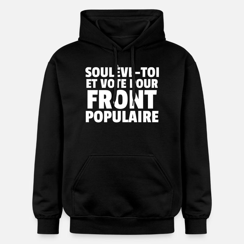 Front populaire - élections législatives 2024 - Sweat à capuche Softstyle® Gildan Unisexe - noir