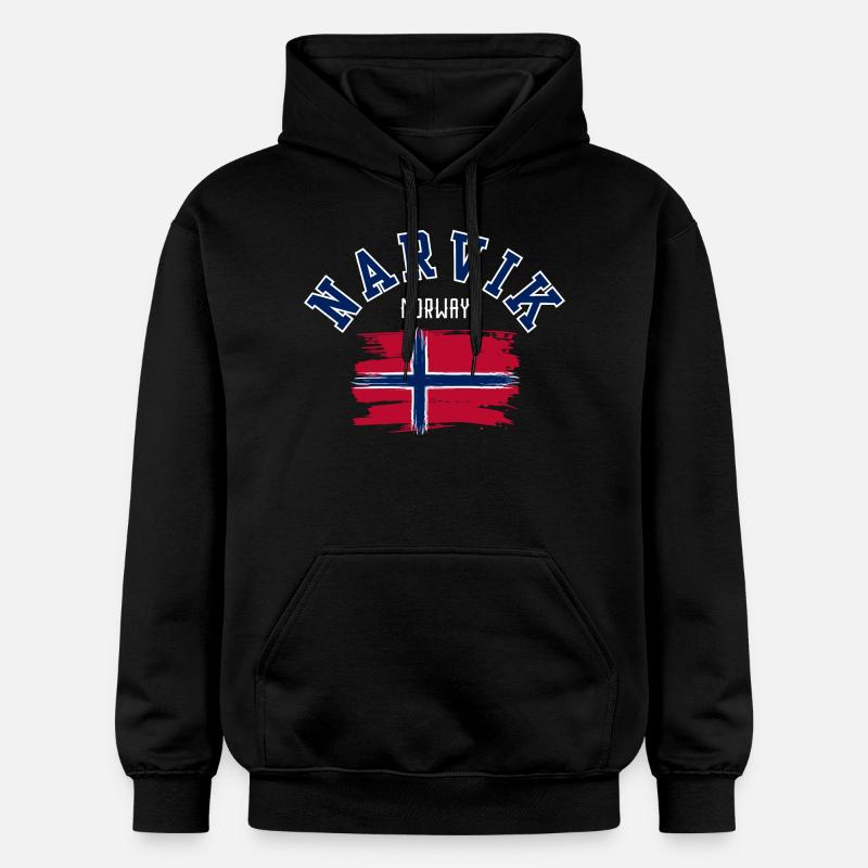 Narvik, Norvège - Sweat à capuche Softstyle® Gildan Unisexe - noir