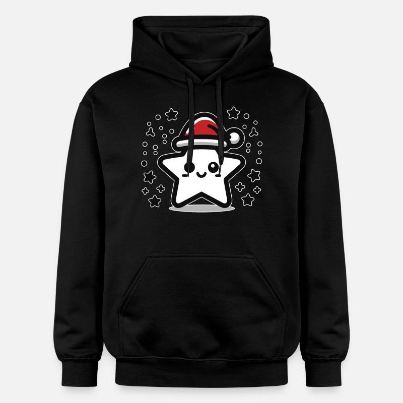 Étoile Mignon Poinsettia - Sweat à capuche Softstyle® Gildan Unisexe - noir