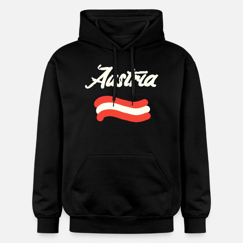 Drapeau de l’Autriche - Sweat à capuche Softstyle® Gildan Unisexe - noir