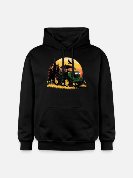 Tractor - Tug - Farmer - Gildan Unisex Softstyle® Midweight Hoodie - black