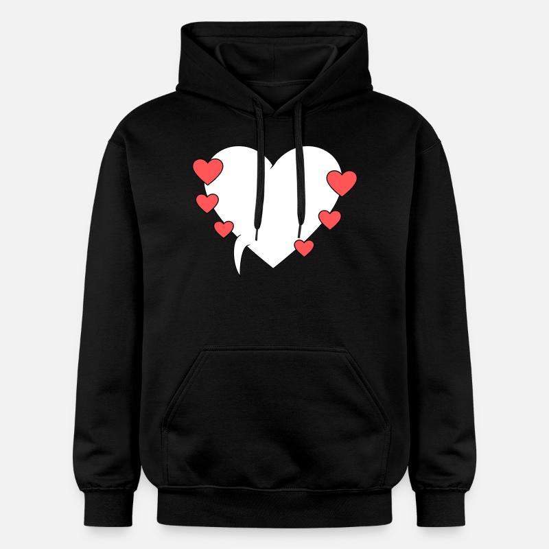 Bulle avec cœurs 3 - Sweat à capuche Softstyle® Gildan Unisexe - noir