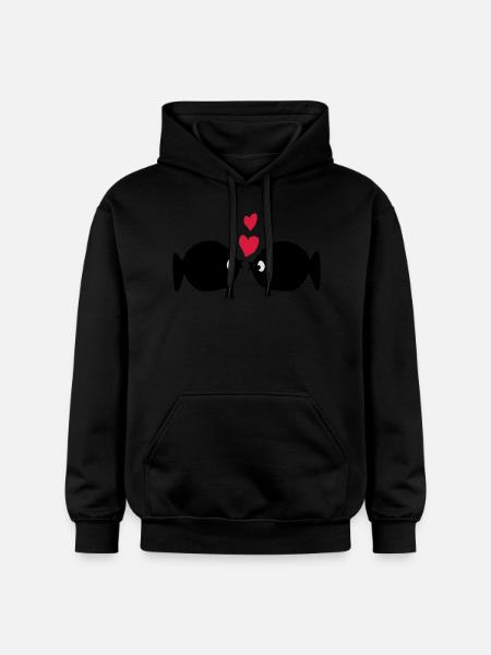 fishes_in_love - Gildan Unisex Softstyle® Midweight Hoodie - Schwarz