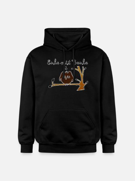 Eule mit Beule - Gildan Unisex Softstyle® Midweight Hoodie - Schwarz