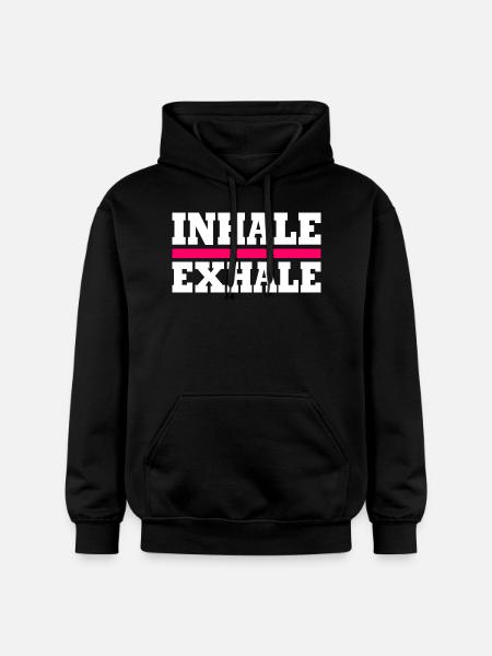 Inhale exhale - Gildan Unisex Softstyle® Midweight Hoodie - black