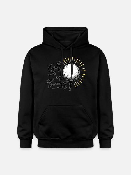 Golf is my therapy - Sweat à capuche Softstyle® Gildan Unisexe - noir