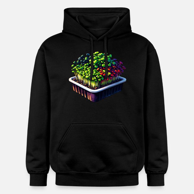 Micro-pousses Agriculture Vegan Sprouts - Sweat à capuche Softstyle® Gildan Unisexe - noir