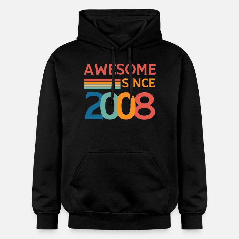 Awesome since 2008 - Sweat à capuche Softstyle® Gildan Unisexe - noir