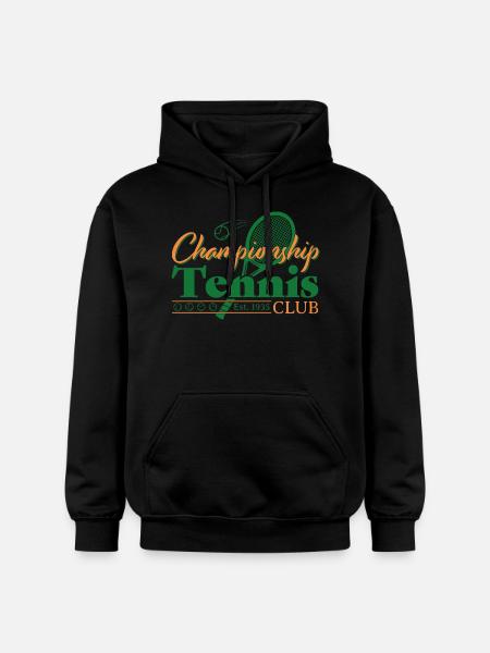 Tennis Club - Gildan Unisex Softstyle® Midweight Hoodie - black