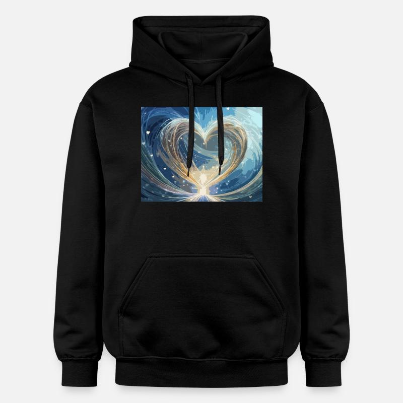 Cœur d’eau et de lumière - Sweat à capuche Softstyle® Gildan Unisexe - noir
