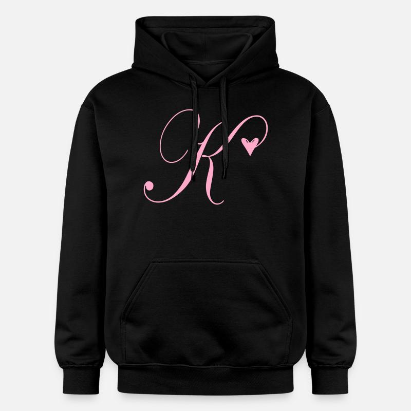 Monogramme K Vigne Coeur - Sweat à capuche Softstyle® Gildan Unisexe - noir