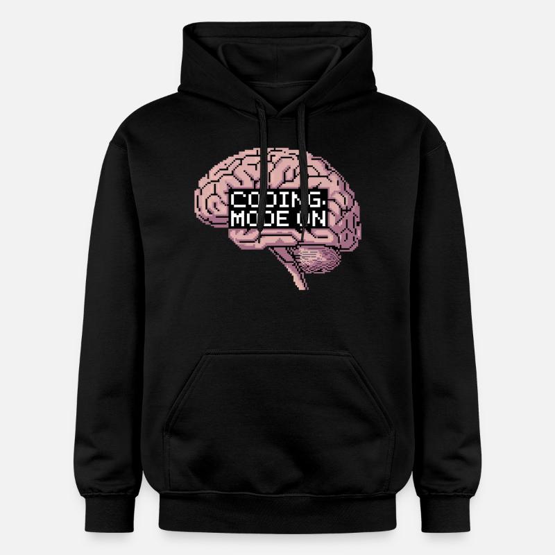 Coding Mode On 12 - Gildan Unisex Softstyle® Midweight Hoodie - Schwarz