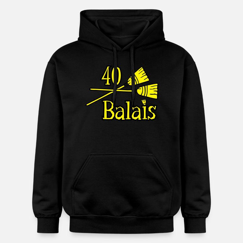 40 balais ans - Sweat à capuche Softstyle® Gildan Unisexe - noir