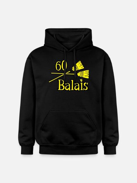 60 balais ans - Sweat à capuche Softstyle® Gildan Unisexe - noir