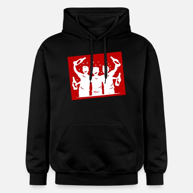 Symbole de Silhouette à boire - Sweat à capuche Softstyle® Gildan Unisexe - noir