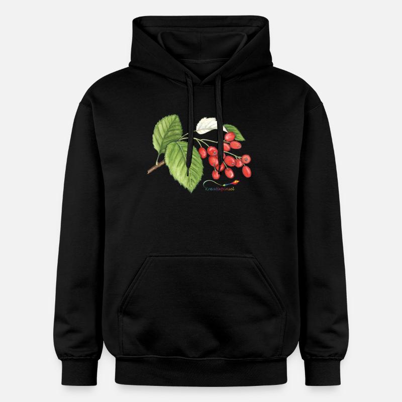 Mûre (Sorbus aria) - Sweat à capuche Softstyle® Gildan Unisexe - noir