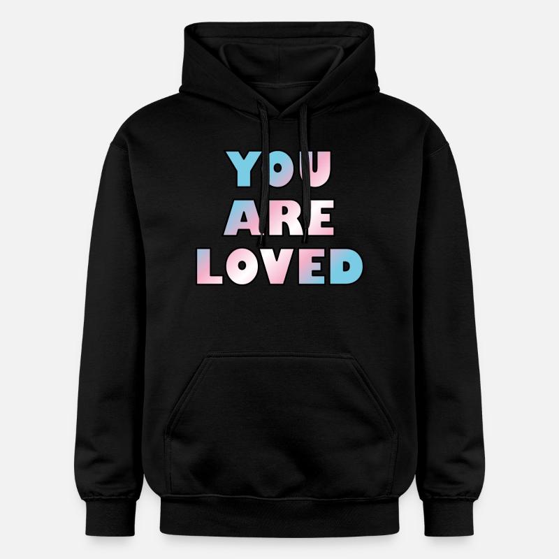Les jeunes trans sont aimés - Sweat à capuche Softstyle® Gildan Unisexe - noir