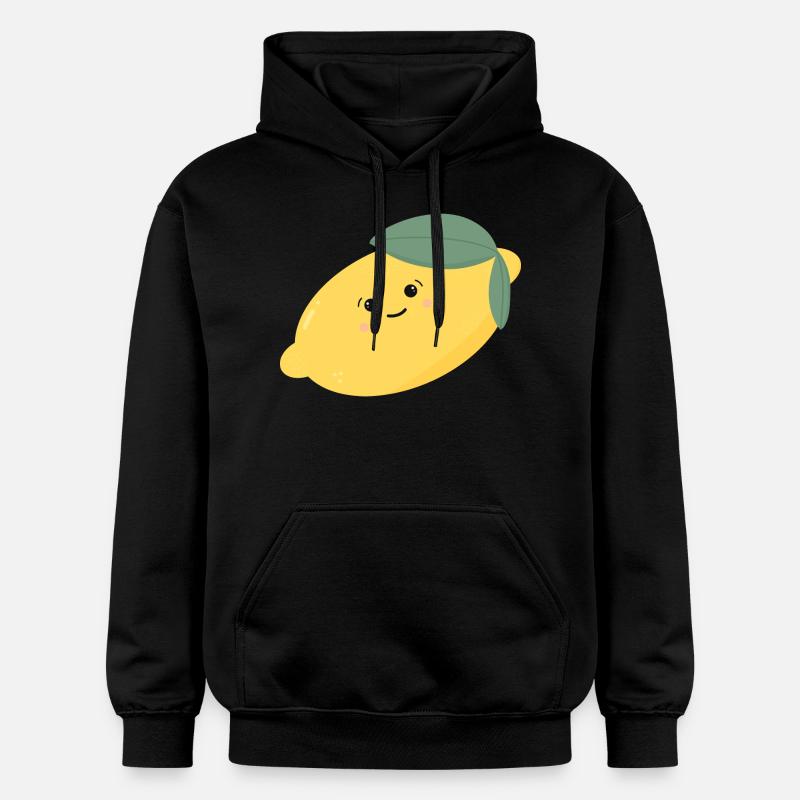 Citron Doux Kawaii - Sweat à capuche Softstyle® Gildan Unisexe - noir