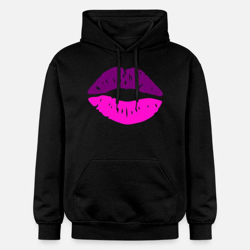 Lèvres Embrasser - Sweat à capuche Softstyle® Gildan Unisexe - noir