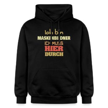 Make-up artist - Gildan Unisex Softstyle® Midweight Hoodie - black - Front - Marisol (170cm) & Nik (191cm)