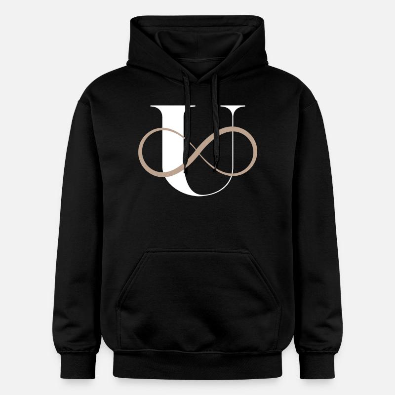 Lettre u infinie - Sweat à capuche Softstyle® Gildan Unisexe - noir